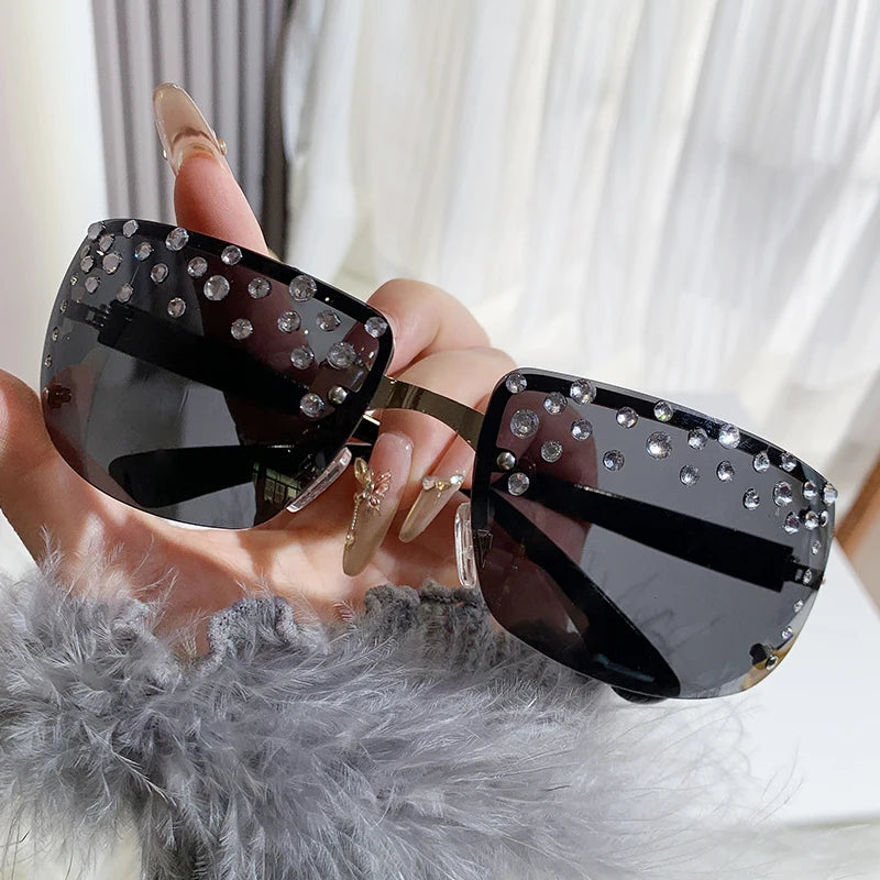Handmade Diamond Frameless Sunglasses