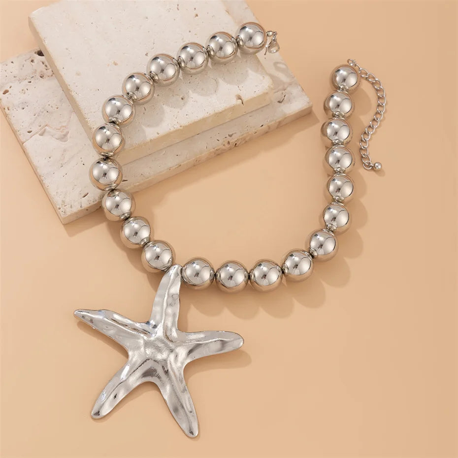 Exaggerated Punk Big Starfish Pendant Jewelry