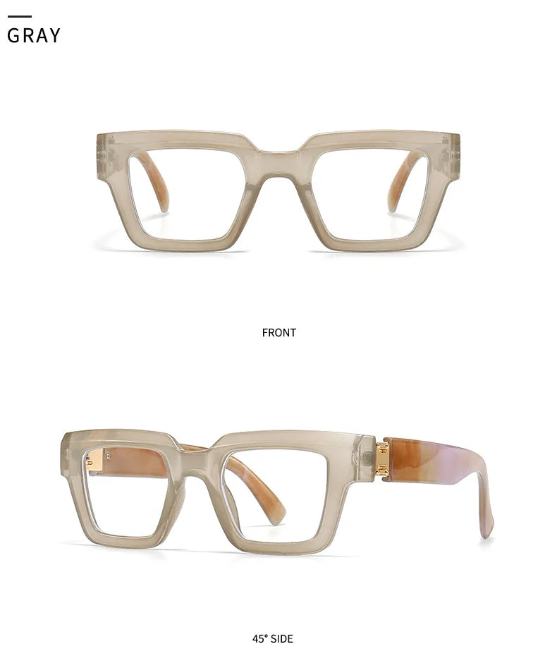 Square Candy Color Clear Gradient Eyewear