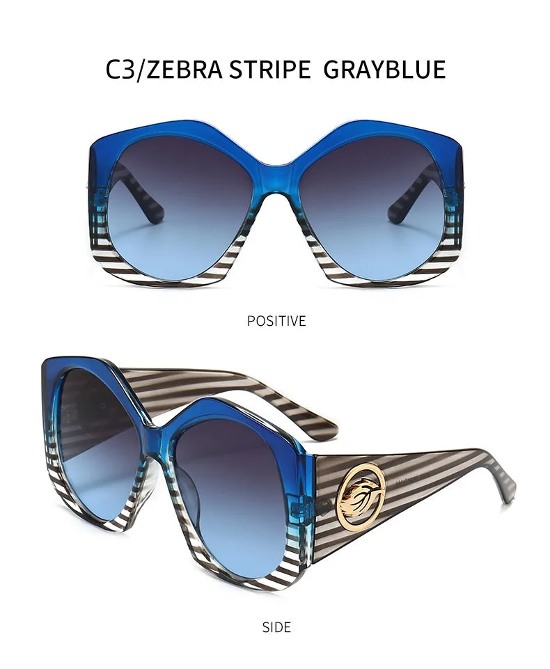 Color-contrast Oval Stripes - UV400