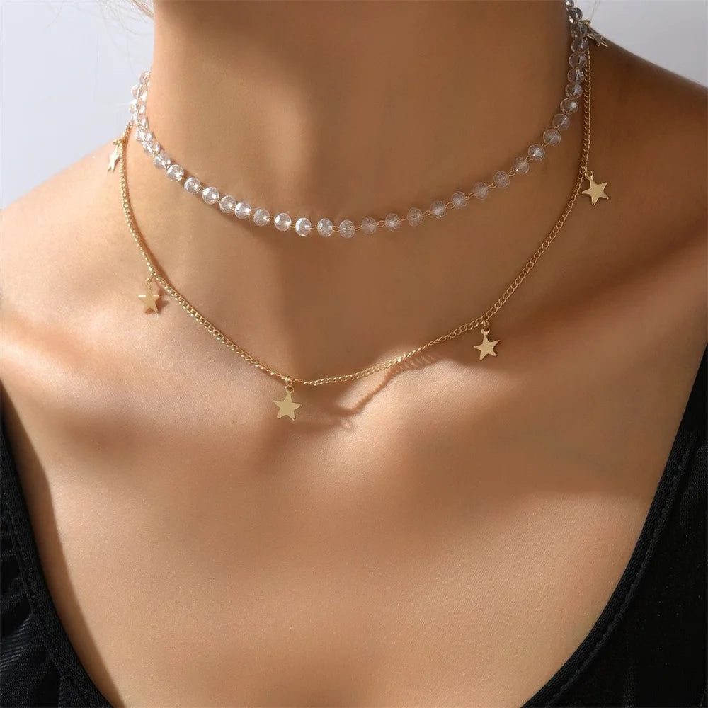 Fashion Gold Pearl Pendant Necklace