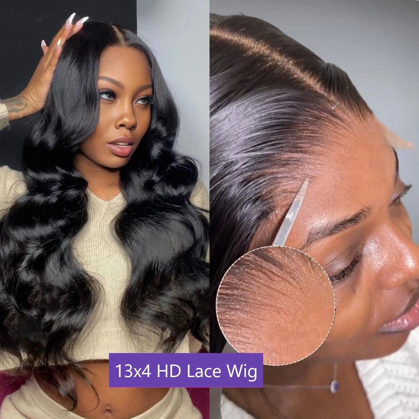 13x6 Hd Lace Frontal Wig Human Hair | 13x4 Body Wave