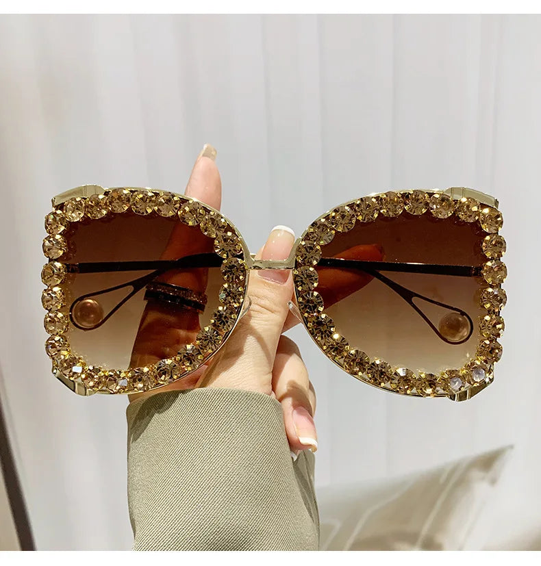 Luxury Diamonds UV400 Eyewear | European And American Style Sun Glasses