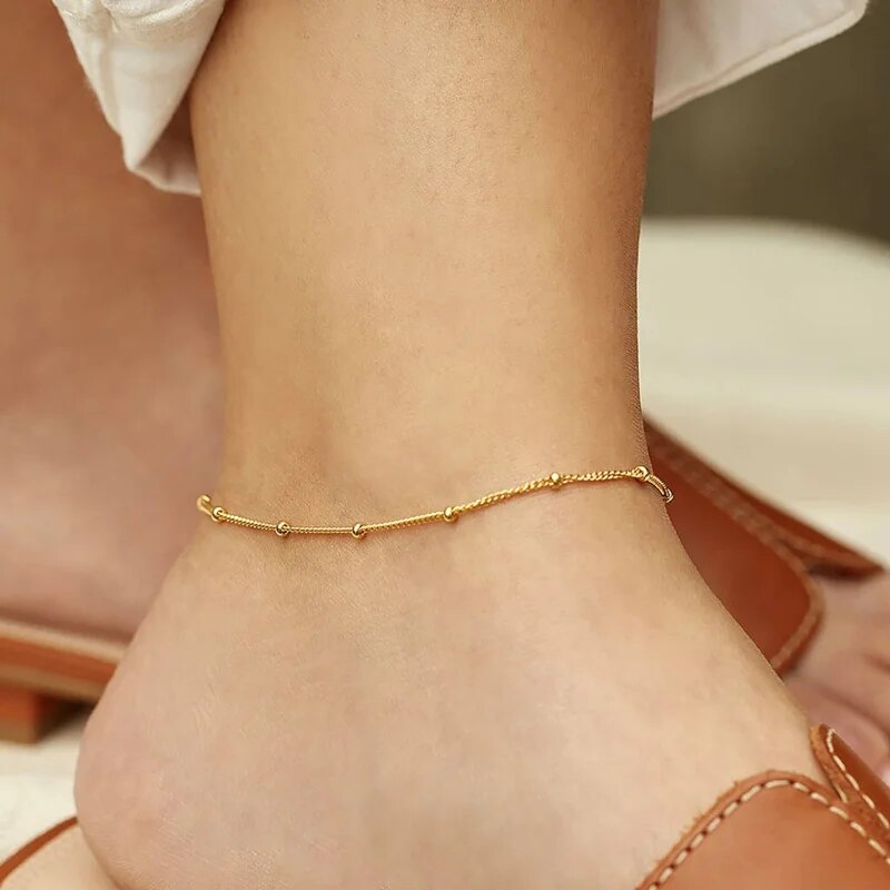 Wedding Gift Slim Bathable Titanium Stainless Steel Anklet