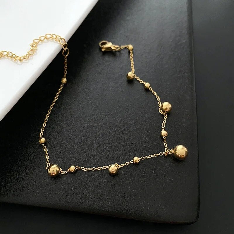 Fine Bathable Titanium Stainless Steel Anklet