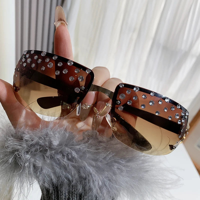 Handmade Diamond Frameless Sunglasses