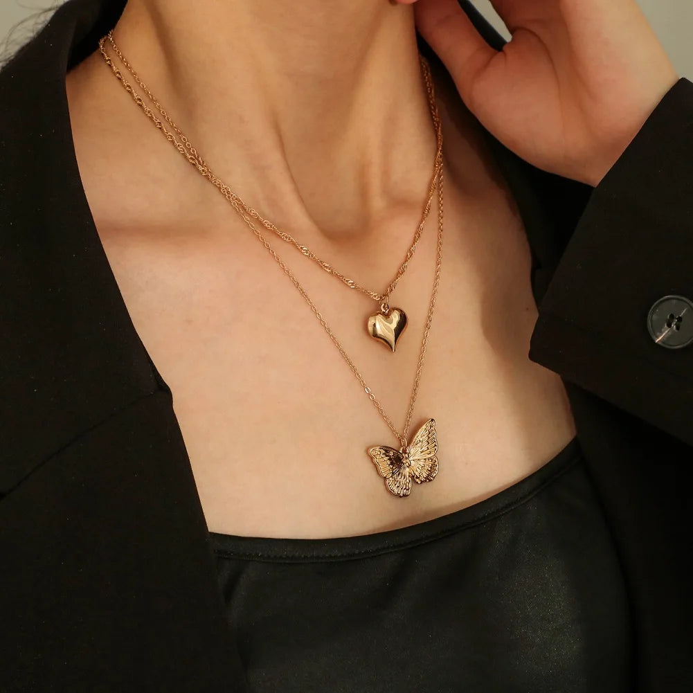 Butterfly Aesthetic Charms  Ncklace