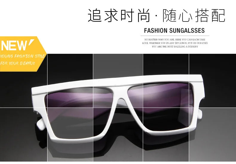 Unisex UV400 Square One-Piece Outdoor Eyeglasses