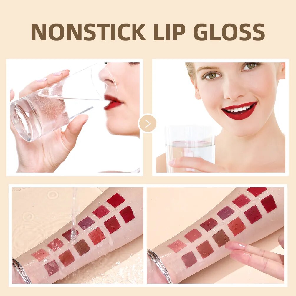 Red Matte Lip Gloss | Liquid Lipstick Nonstick