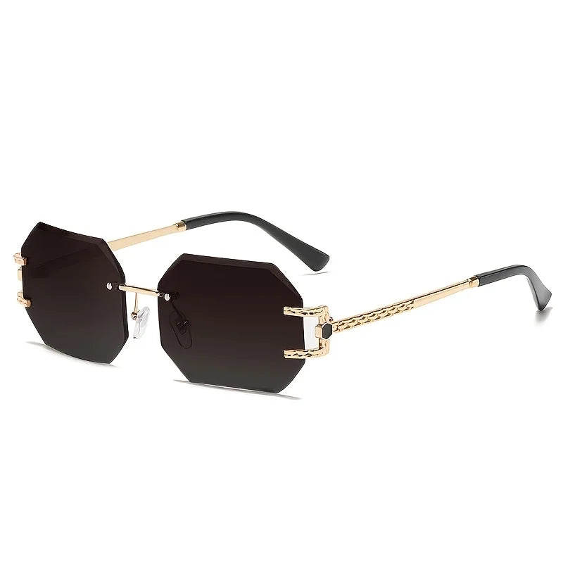 Unisex Hip hop style rimless eyewear