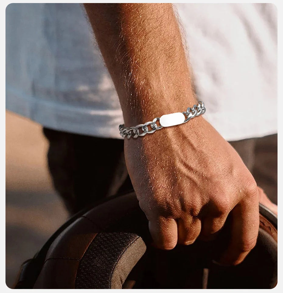 Adjustable Unisex Cuban Chain Bracelet