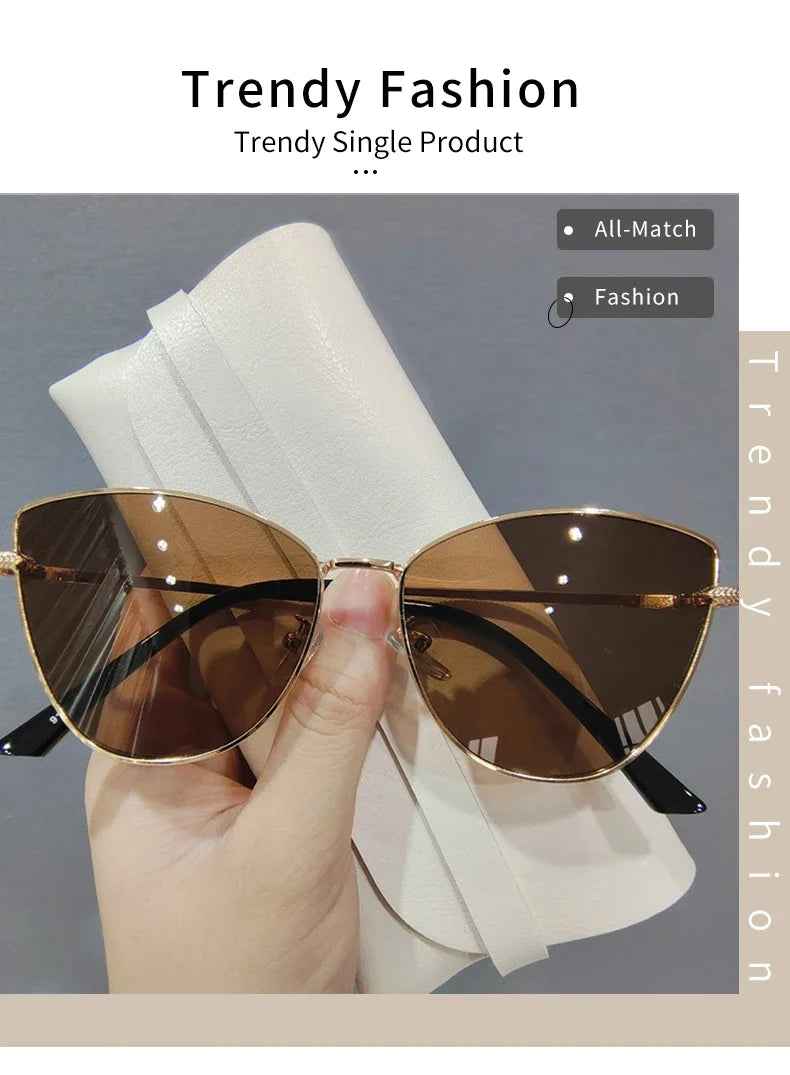 Classic Vintage Cat Eye Metal Frame