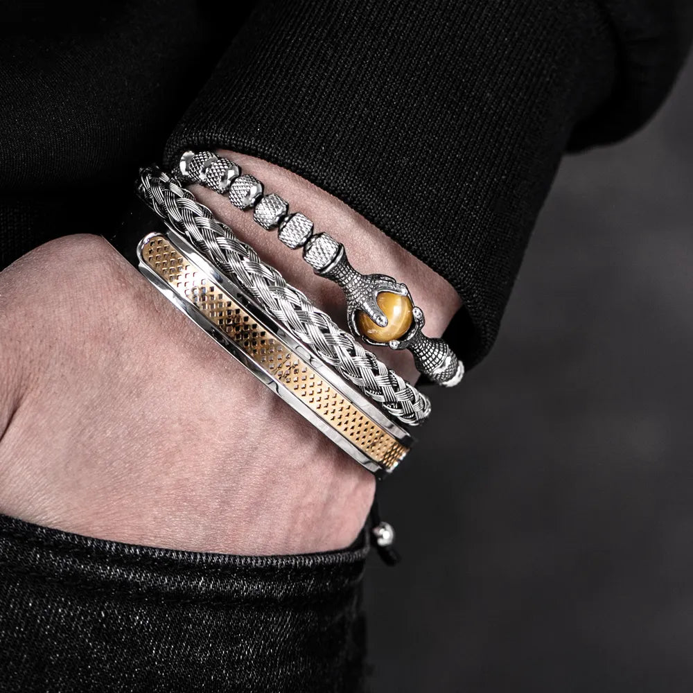 Stainless Steel Handmade Rope Bangles