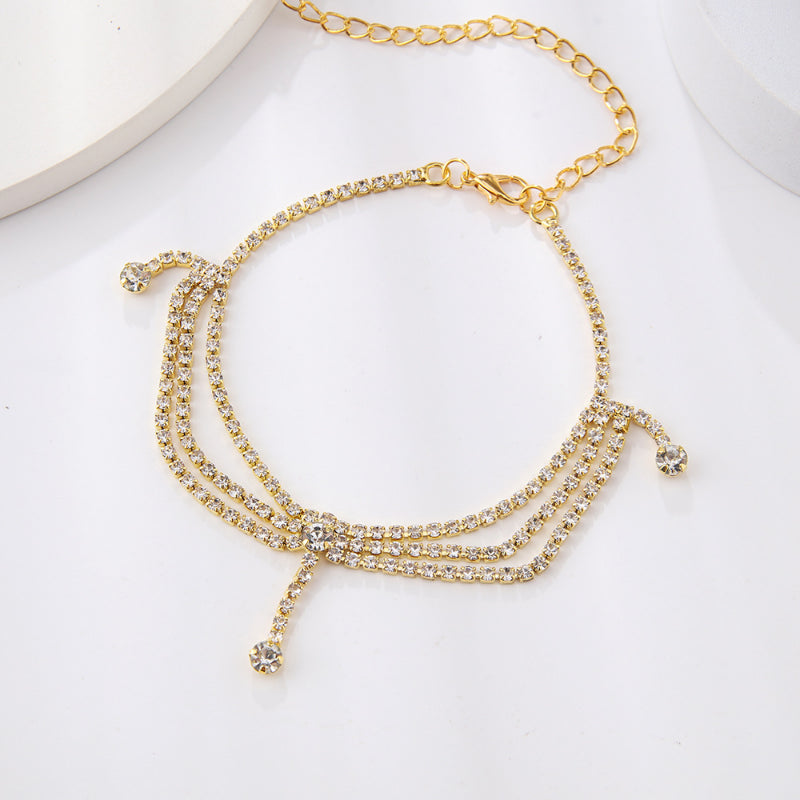 Cubic Zirconia Ankle Beach Foot Jewelry
