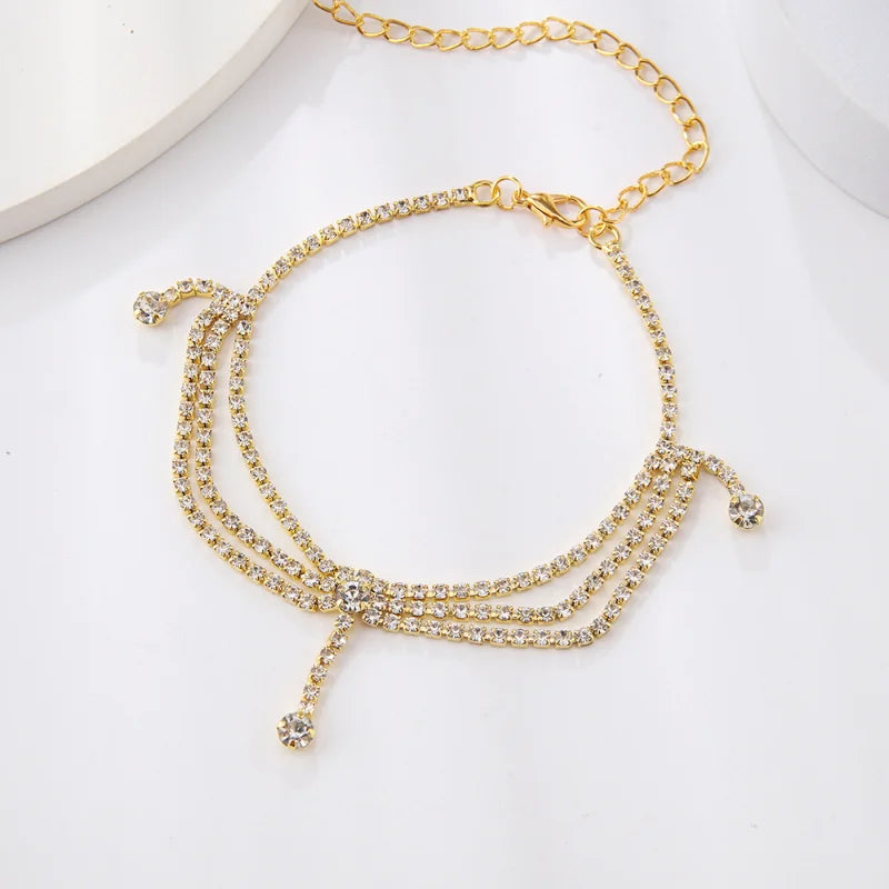 Cubic Zirconia Ankle Beach Foot Jewelry