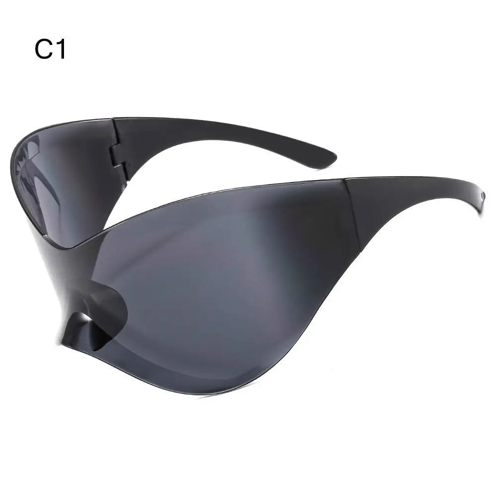 Futuristic Wrap Chic Rimless Shades