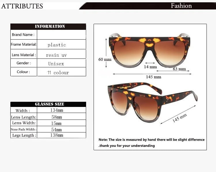 Black leopard Trendy UV400 Eyewear