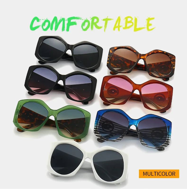 Color-contrast Oval Stripes - UV400