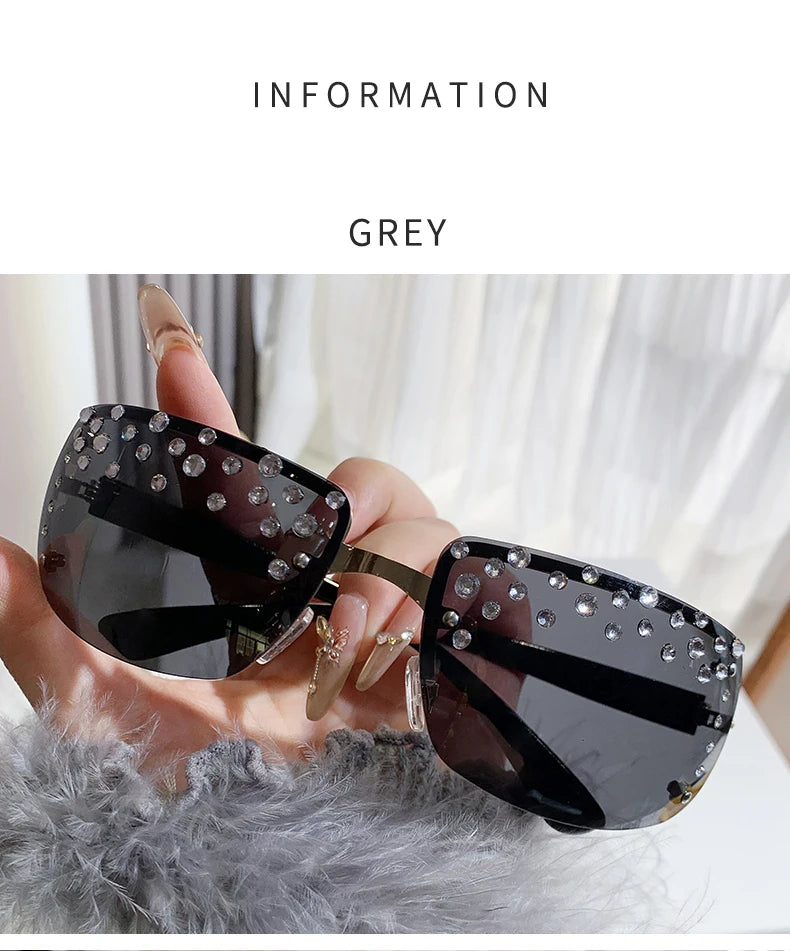Handmade Diamond Frameless Sunglasses