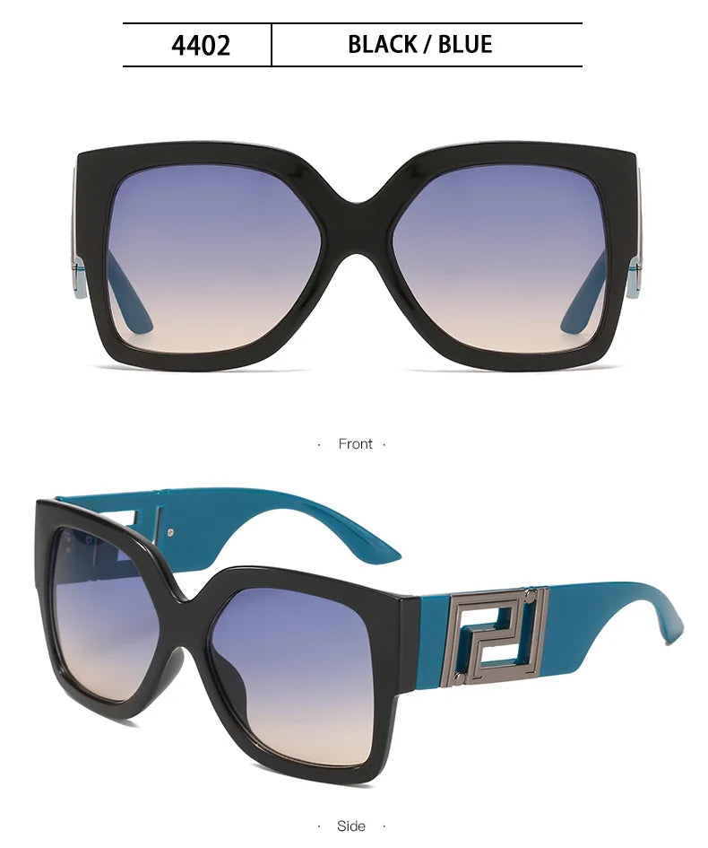 Luxury Stylish Square Retro Gradient Tone Sunglasses.