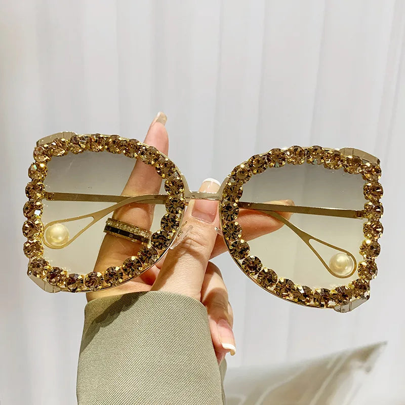 Luxury Diamonds UV400 Eyewear | European And American Style Sun Glasses