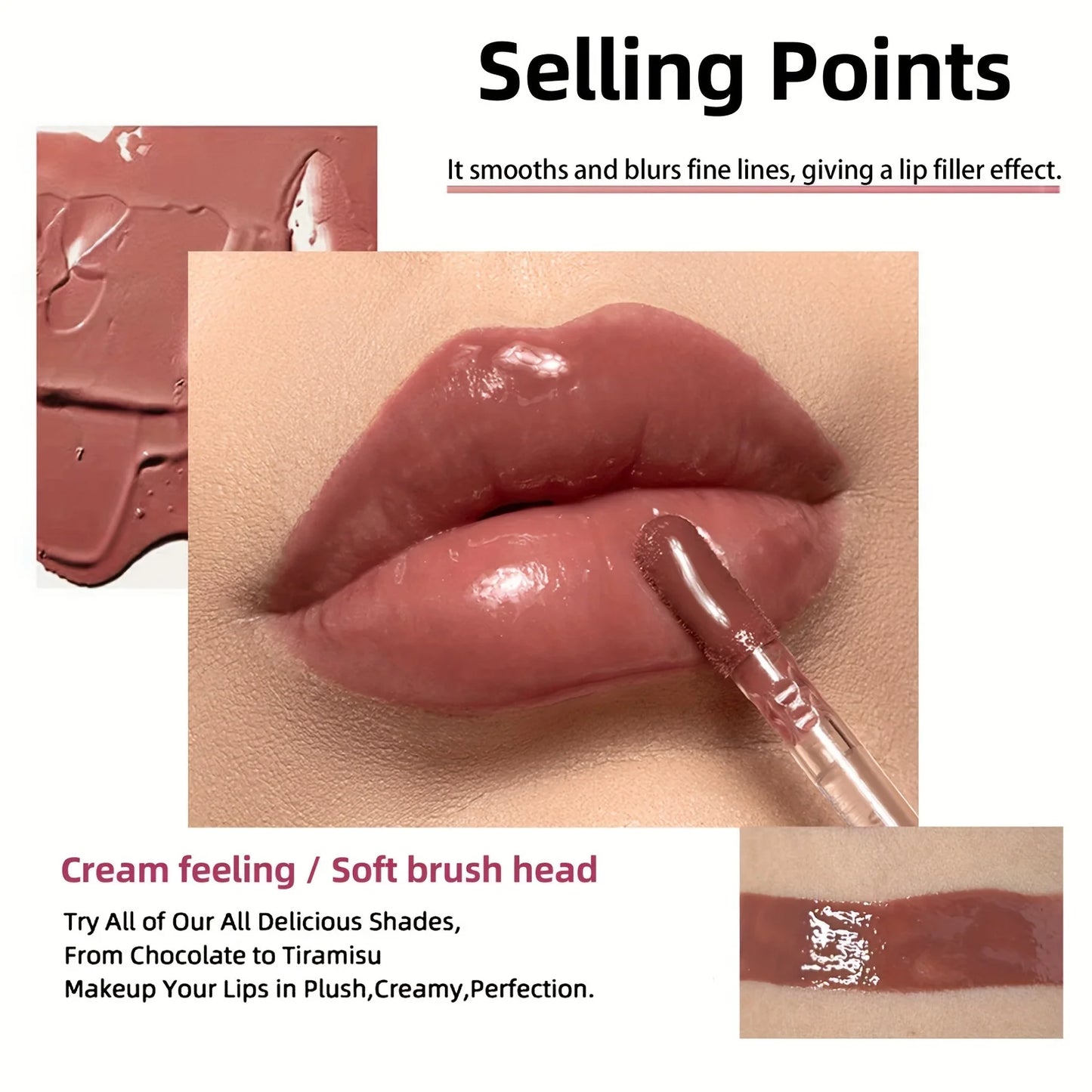 Hydrating Crystal Lip Oil - Plumping & Moisturizing Gloss with Tinted Shades