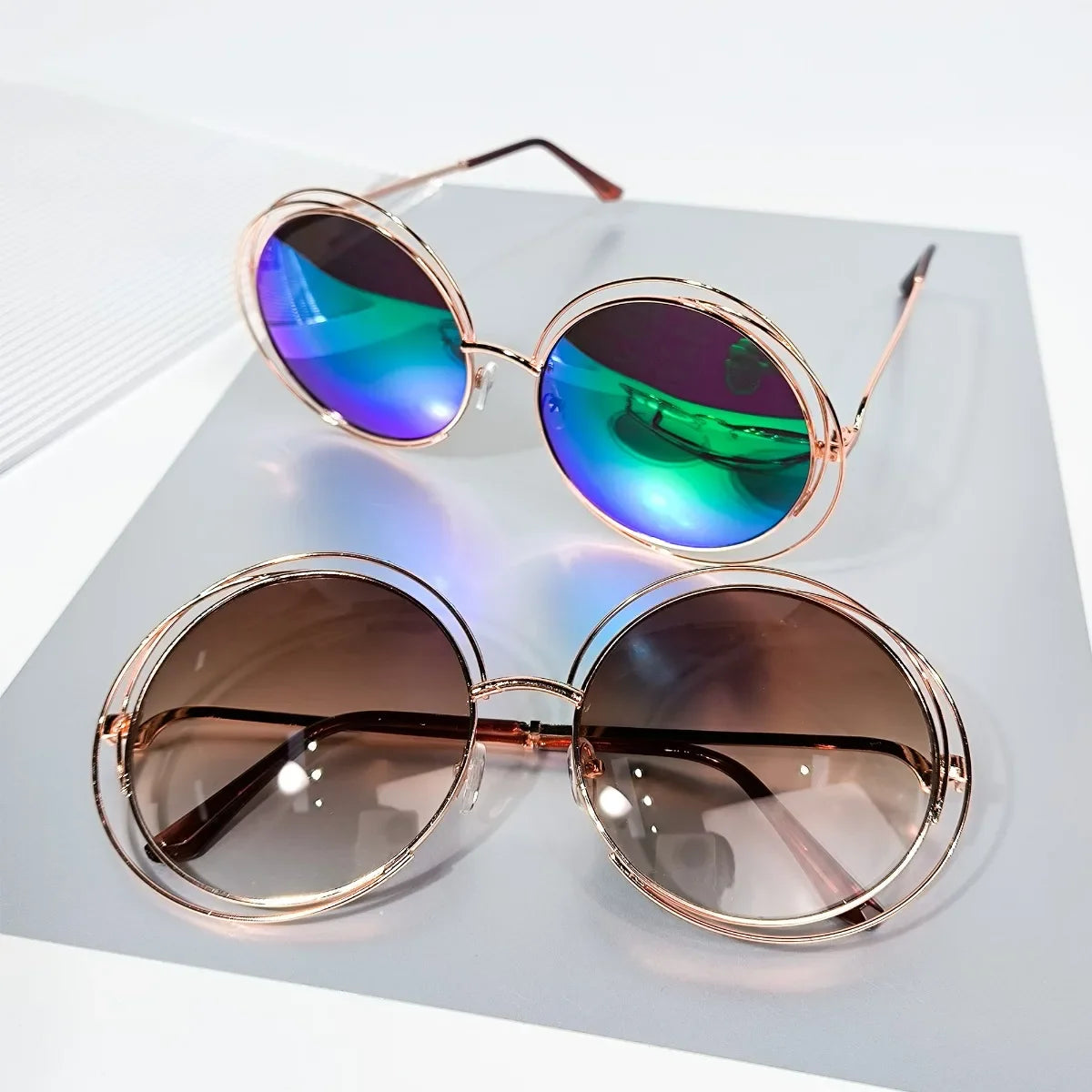 Square Rimless Gradient Sun Shades