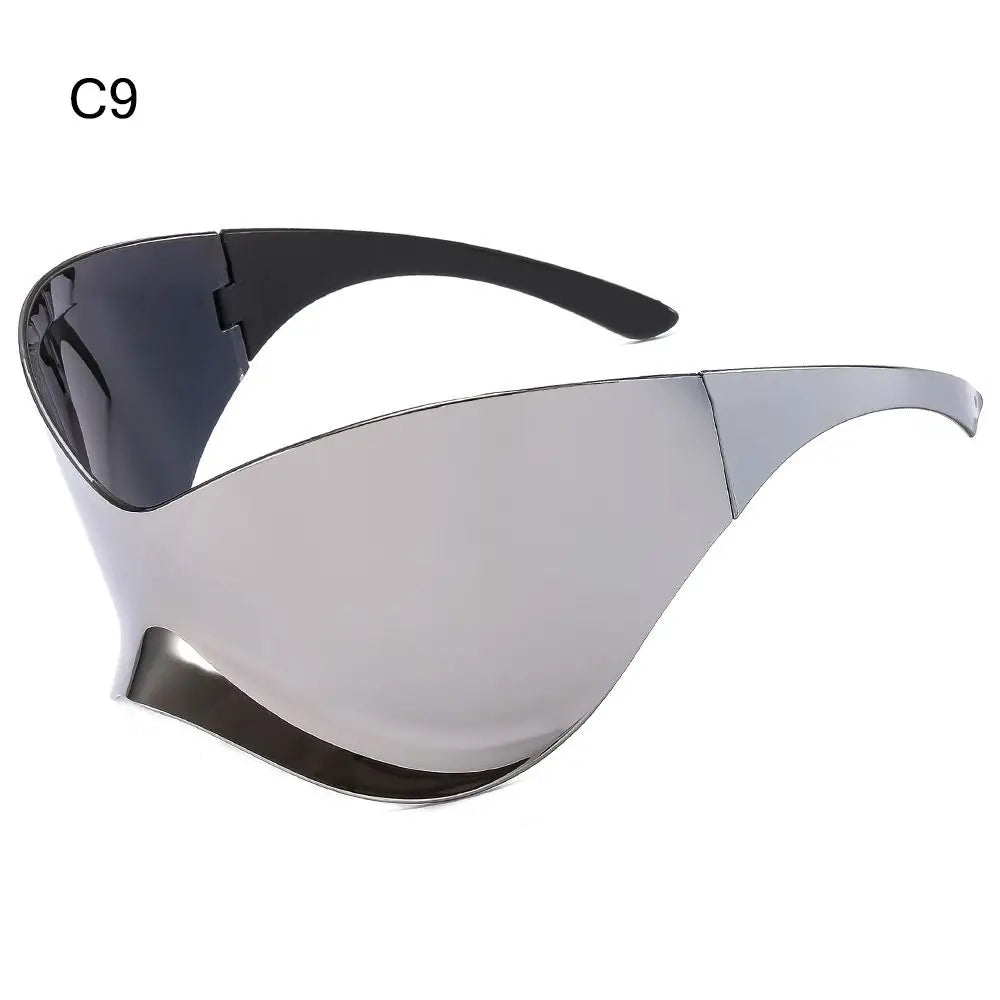 Futuristic Wrap Chic Rimless Shades