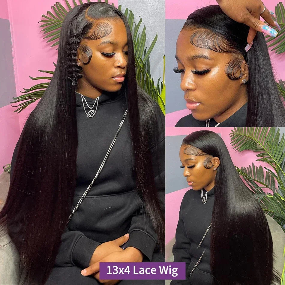 Brazilian 40 Inch| 13x6 Lace Front | Pre-plucked 13x4