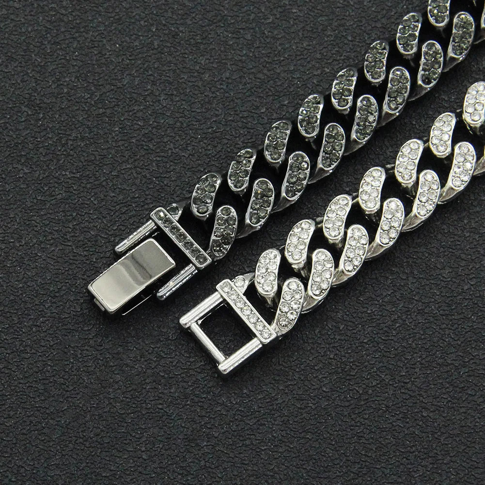 Unisex Hip Hop Rhinestones  Iced Out Cuban Link