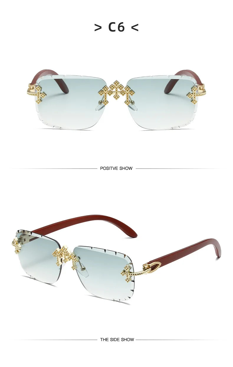 Rimless Square Luxury Shades UV400