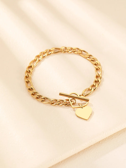 Peach Heart Bracelet Jewelry