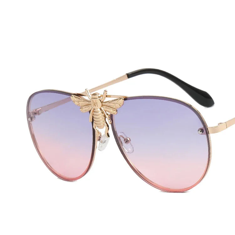 Oversized Punk Metal Eyeglasses UV400