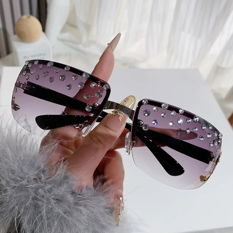 Handmade Diamond Frameless Sunglasses