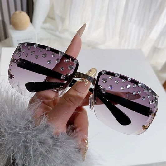 Handmade Diamond Frameless Sunglasses