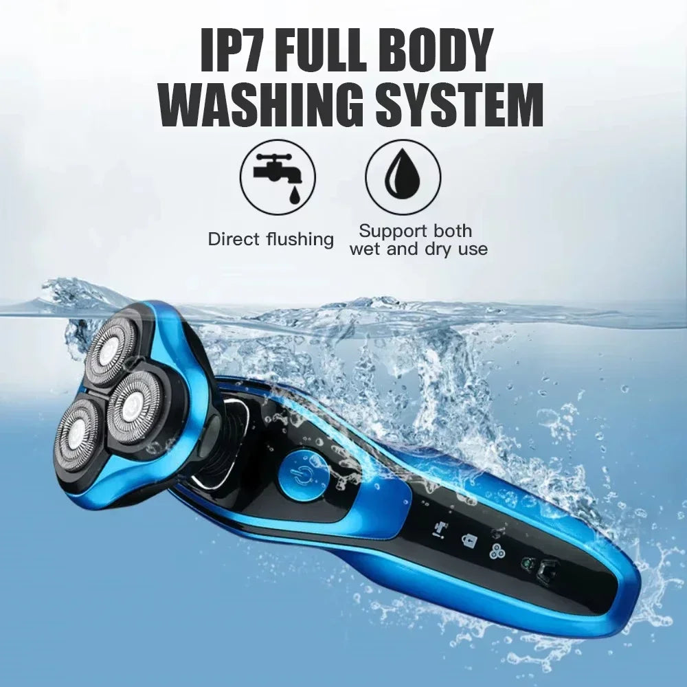 Electric multifunctional three-in-one shaver