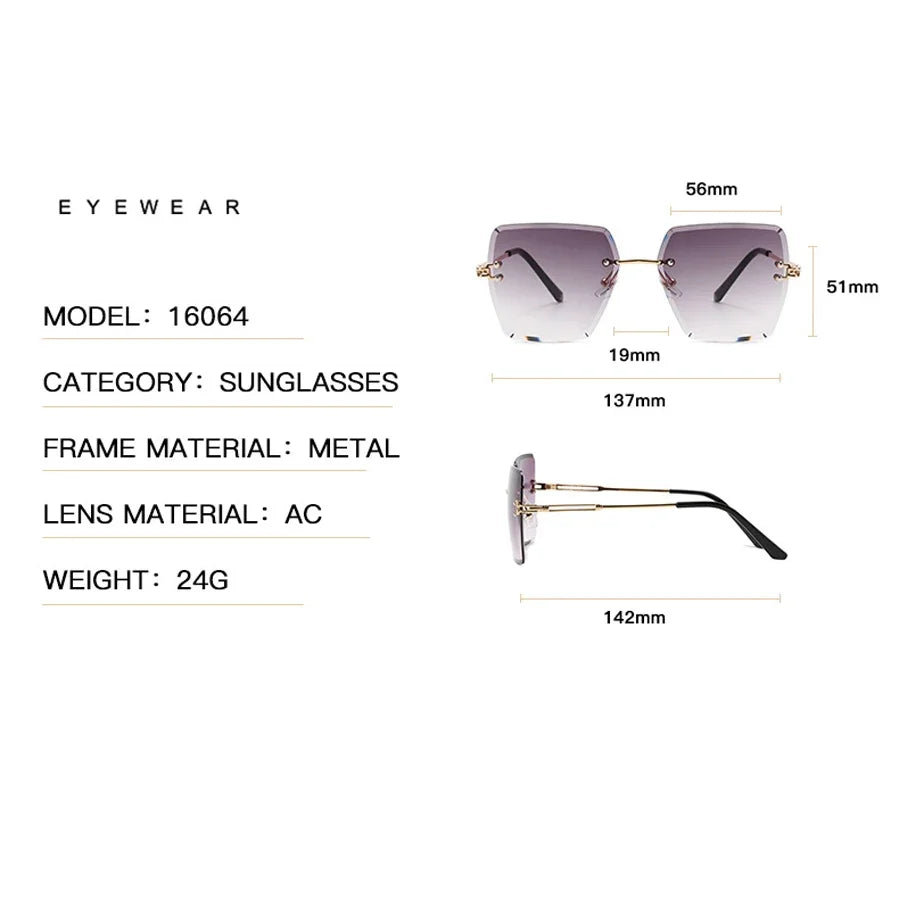Rimless Luxury Vintage Summer Style