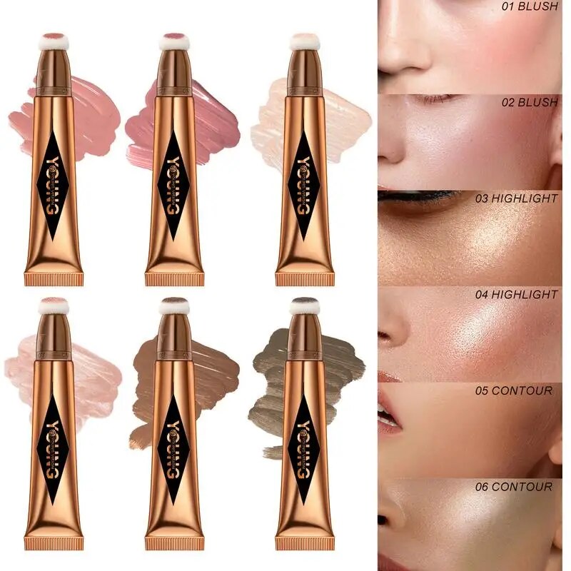 3 In 1 Liquid Contour | Long Lasting Highlighter Highlighter Makeup & Blush