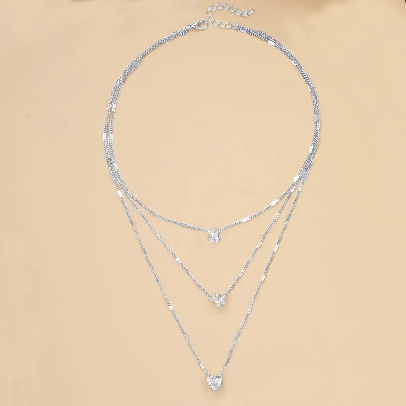 Multi-layer Five-pointed Star Heart Shape Water Drop