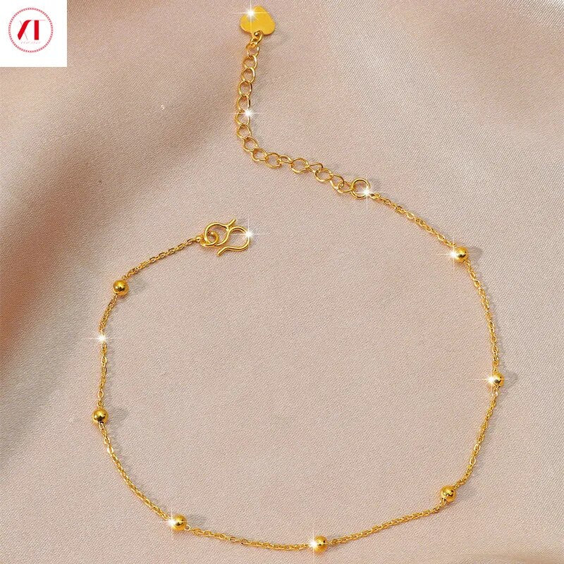 24k Light Anklet Gold Plated