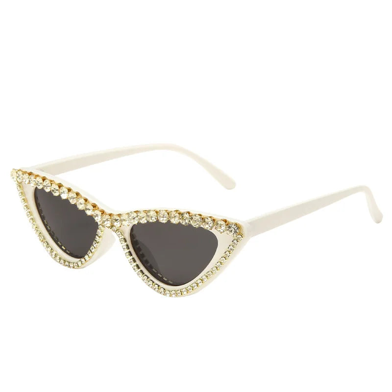 Vintage Luxury Crystal Diamond Cat eye
