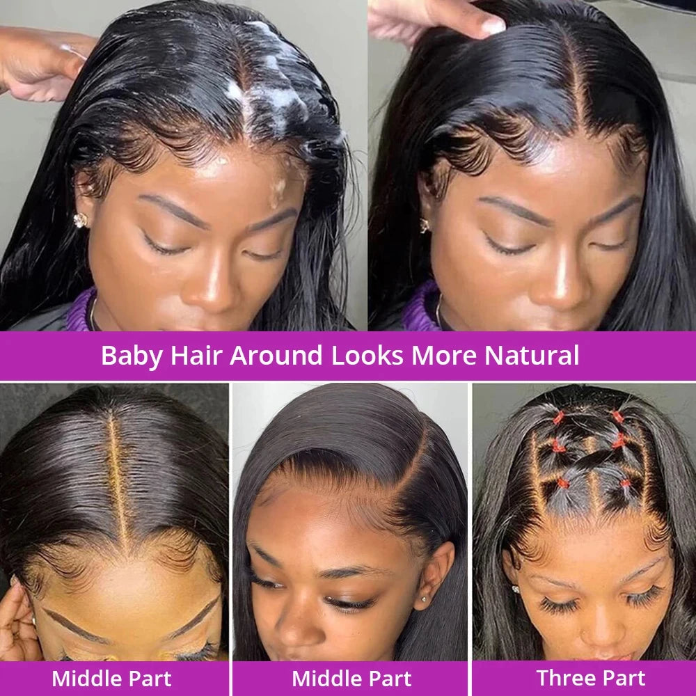 250 Density | 13x6 Bone Straight | Brazilian 13x4 360 Full Lace Front Wig