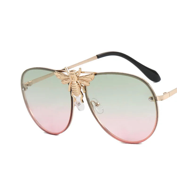 Oversized Punk Metal Eyeglasses UV400