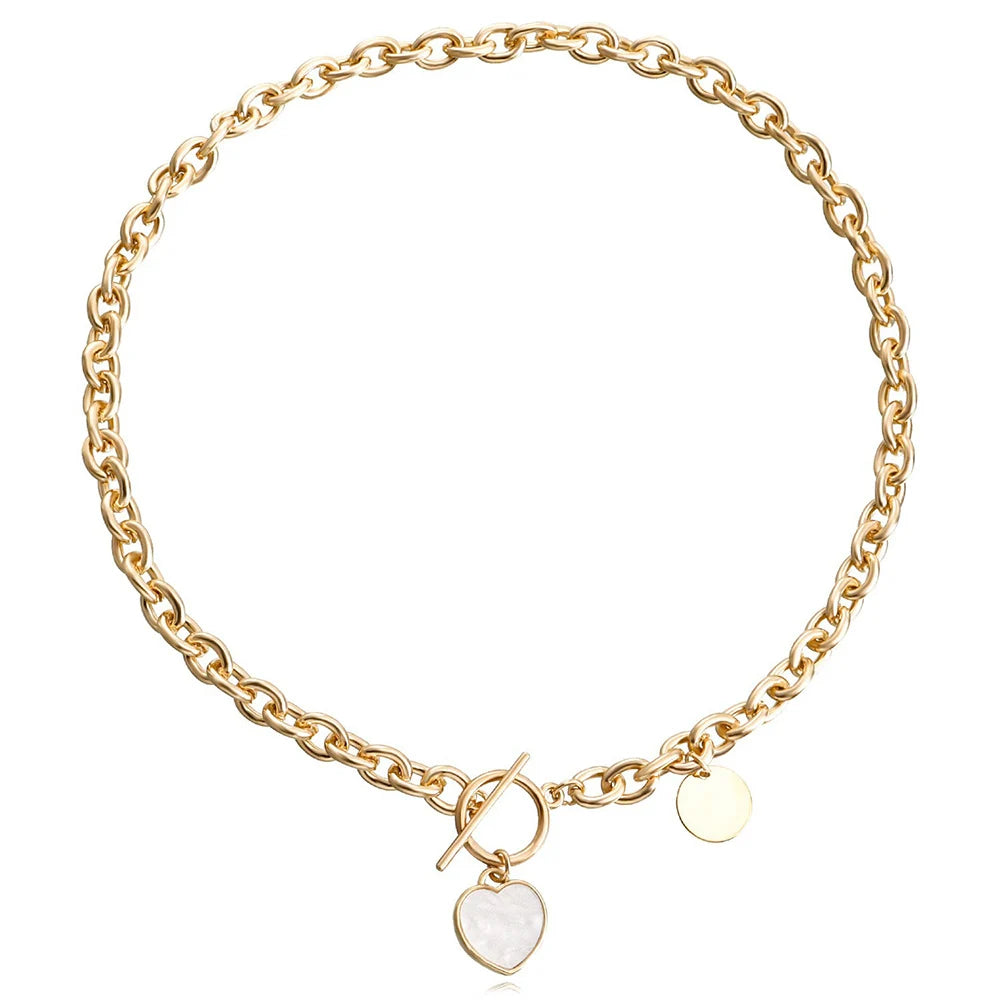 Heart Sheet Pendant Necklaces