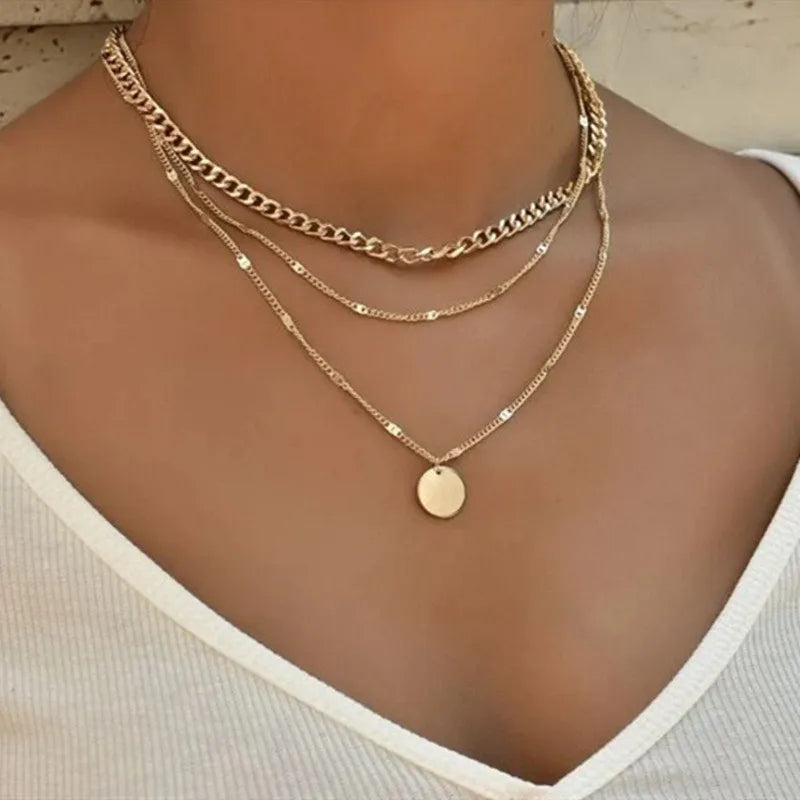 Crystal Pearl Layered Collar Necklace