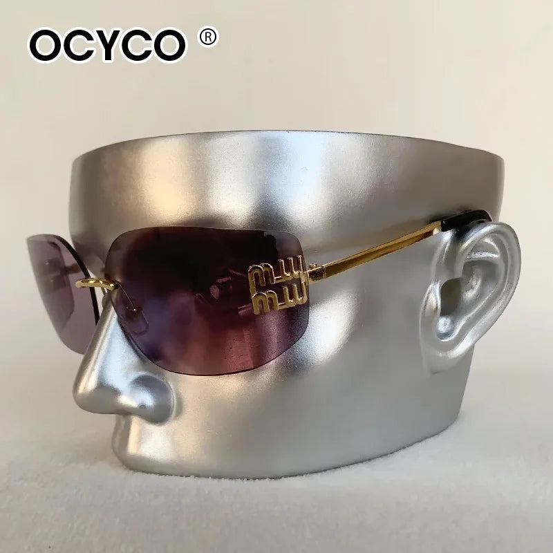 Frameless UV400 Luxury Brand Sunglasses