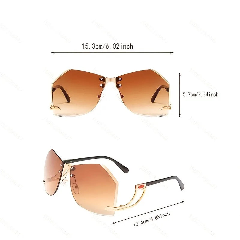 Square Trendy Cute Gradient UV400 Shades