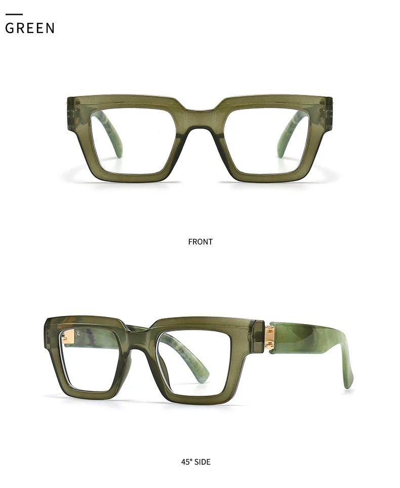 Square Candy Color Clear Gradient Eyewear
