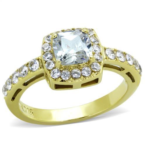 Stainless Steel Cubic Zirconia Rings