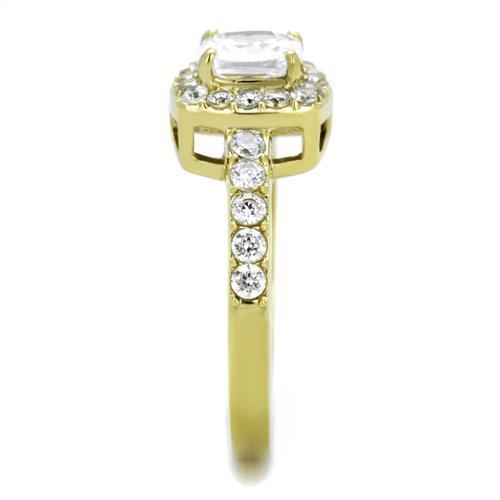 Stainless Steel Cubic Zirconia Rings